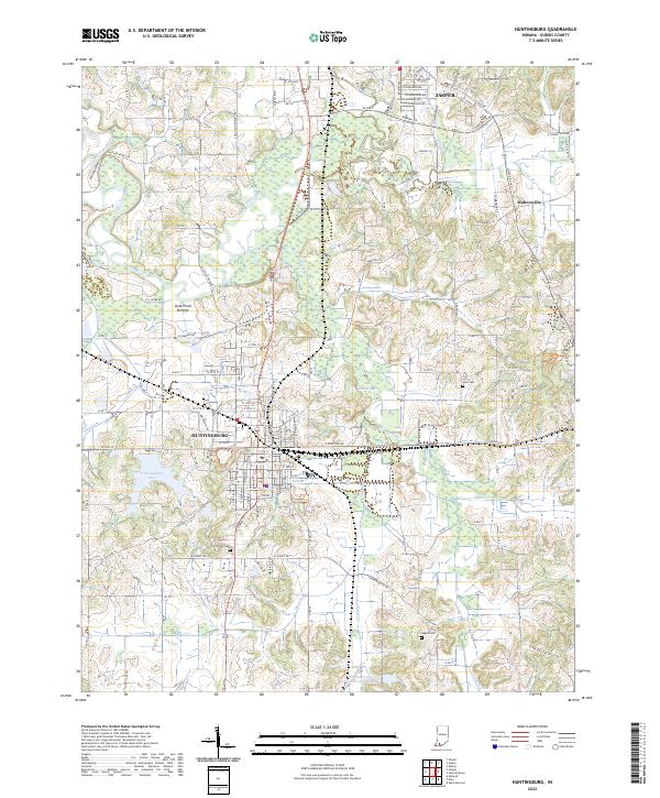 Huntingburg topographic map thumbnail