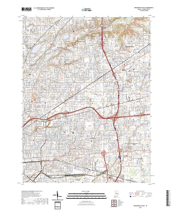 Indianapolis East topographic map thumbnail