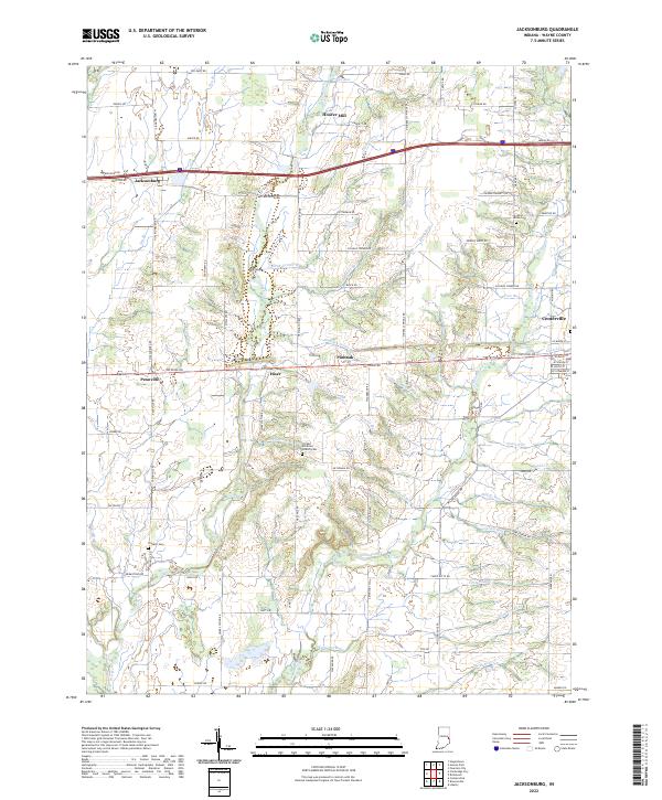 Jacksonburg topographic map thumbnail