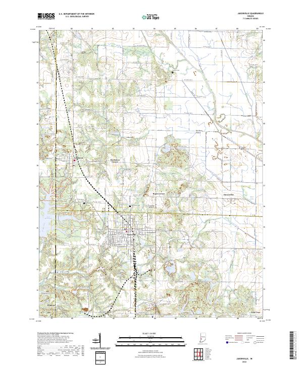 Jasonville topographic map thumbnail