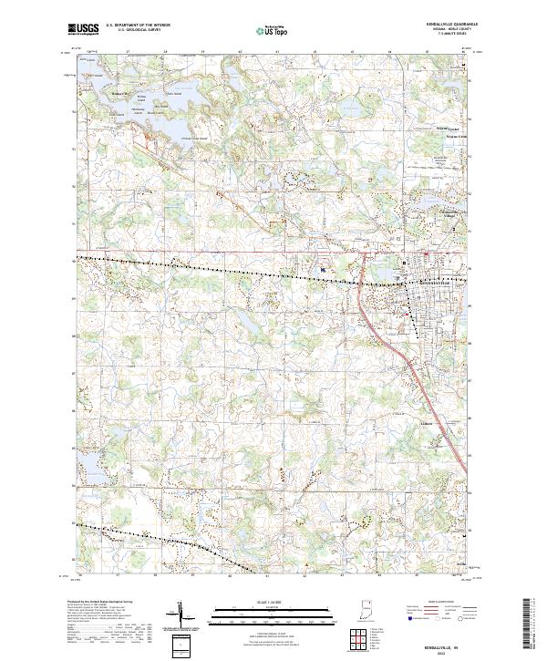 Kendallville topographic map thumbnail