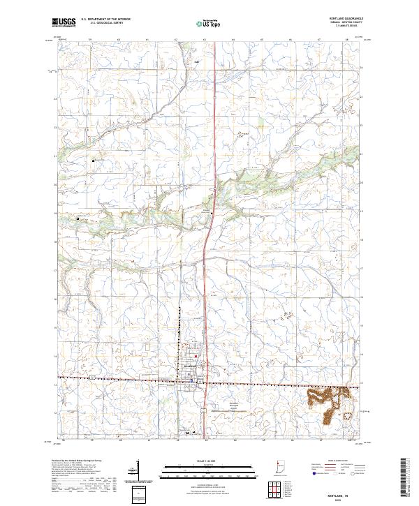 Kentland topographic map thumbnail