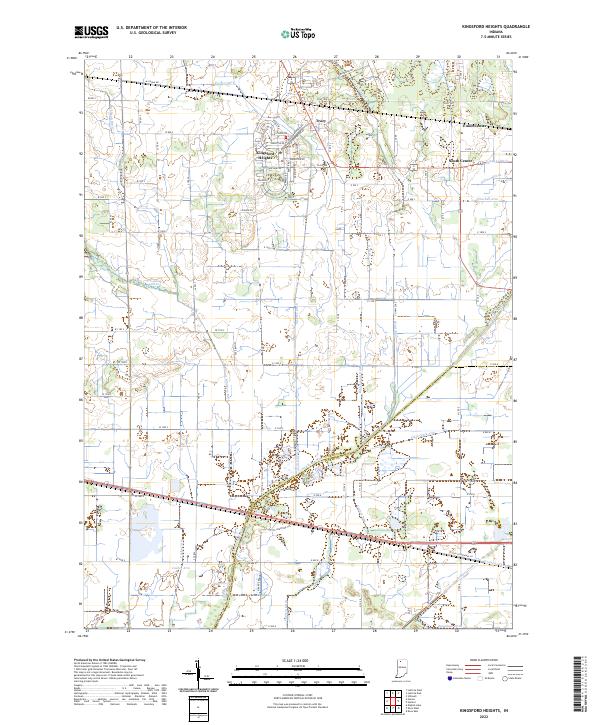 Kingsford Heights topographic map thumbnail