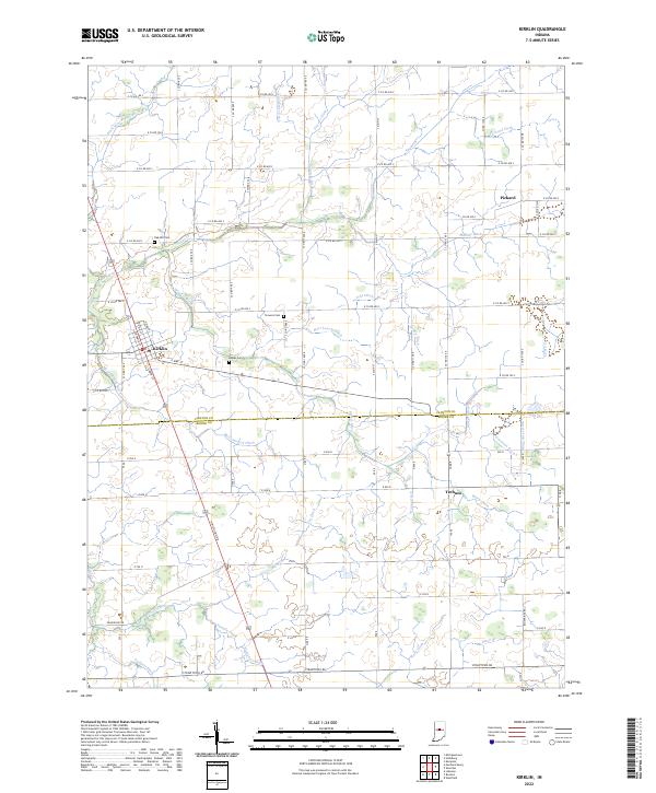 Kirklin topographic map thumbnail