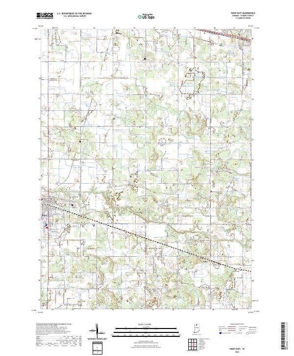 Knox East topographic map thumbnail