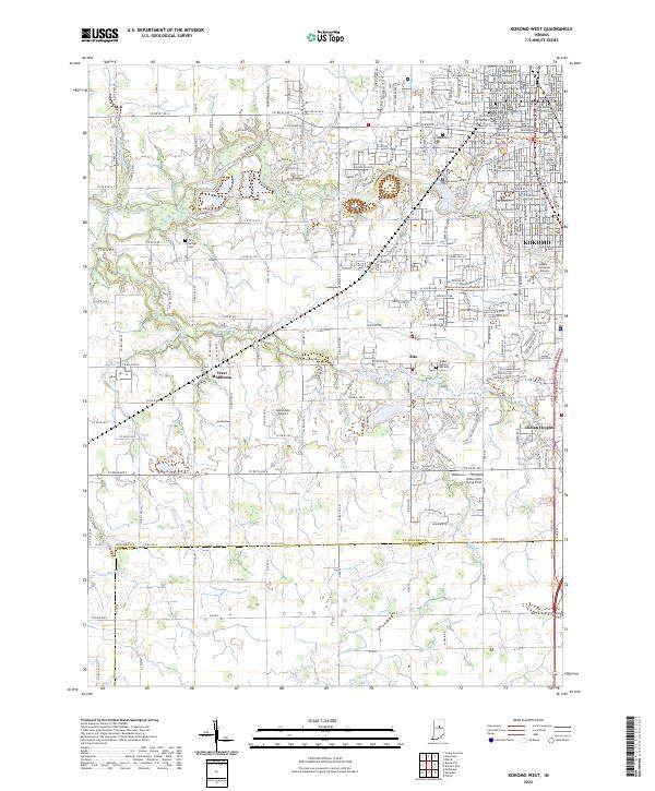 Kokomo West topographic map thumbnail