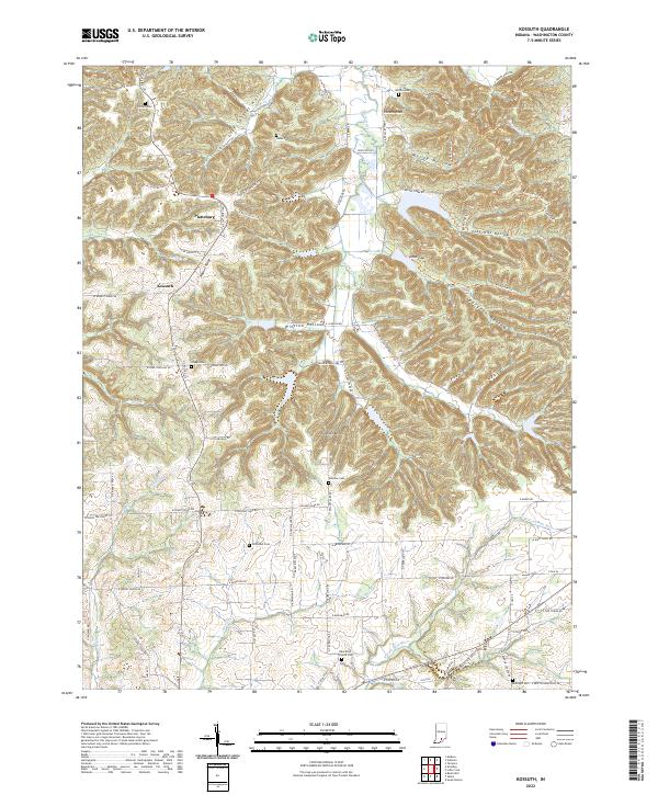 Kossuth topographic map thumbnail