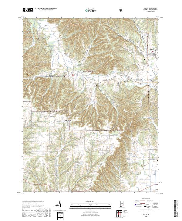 Kurtz topographic map thumbnail