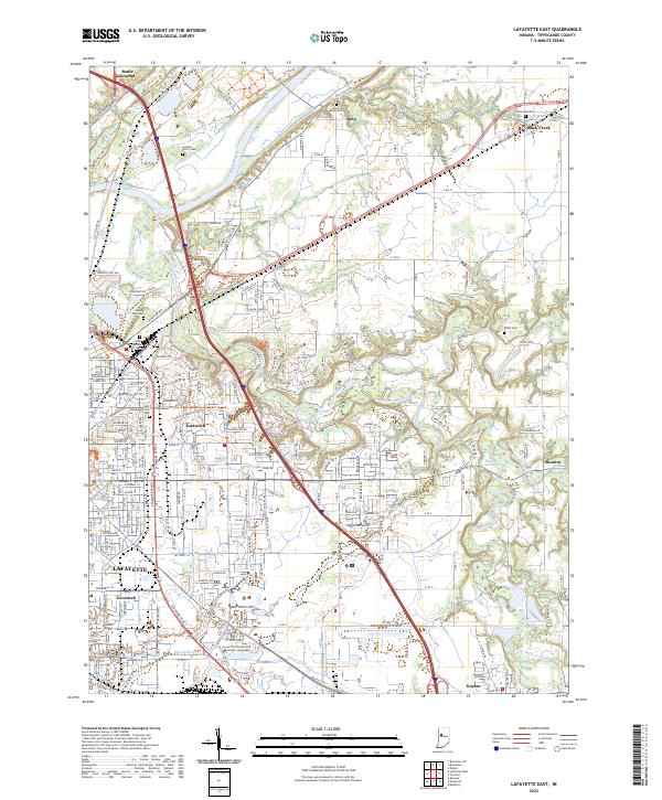 Lafayette East topographic map thumbnail