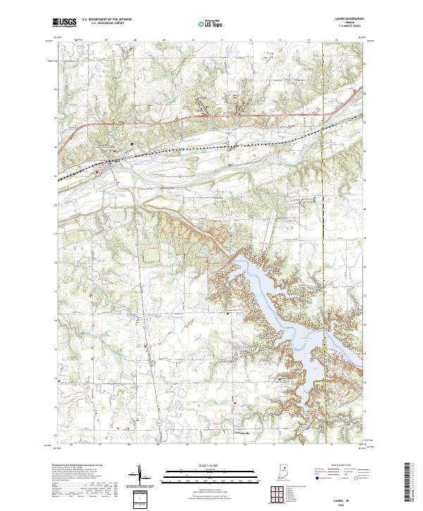 Lagro topographic map thumbnail