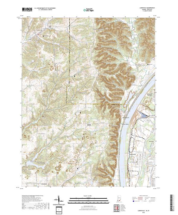 Lanesville topographic map thumbnail