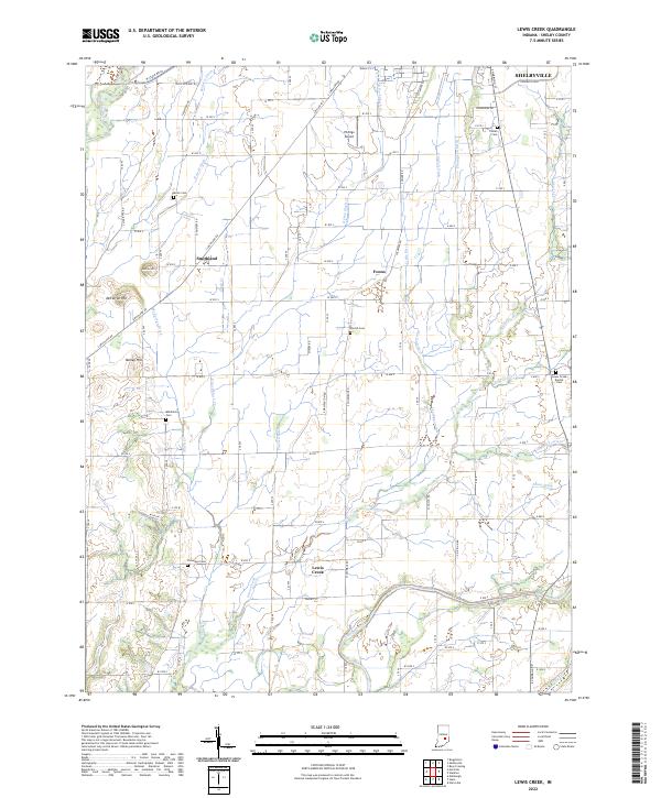 Lewis Creek topographic map thumbnail