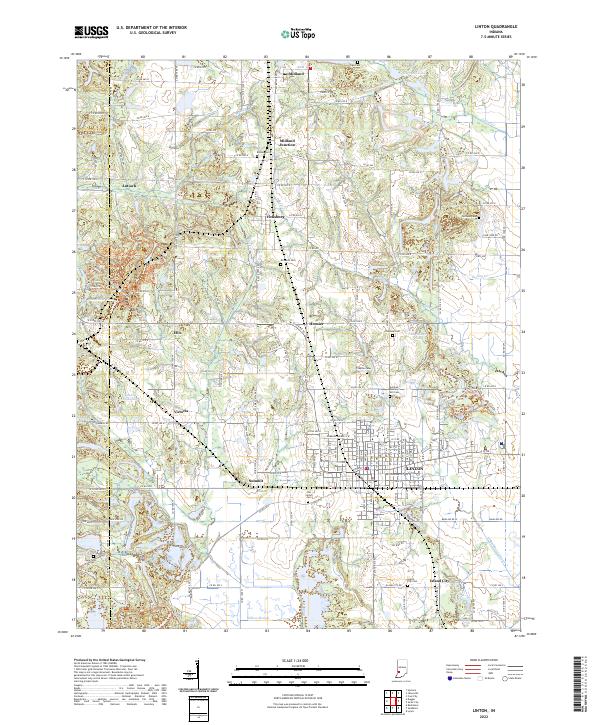Linton topographic map thumbnail
