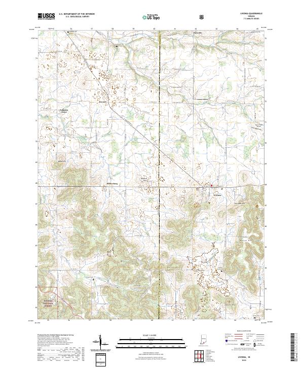 Livonia topographic map thumbnail