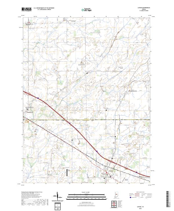 Lizton topographic map thumbnail