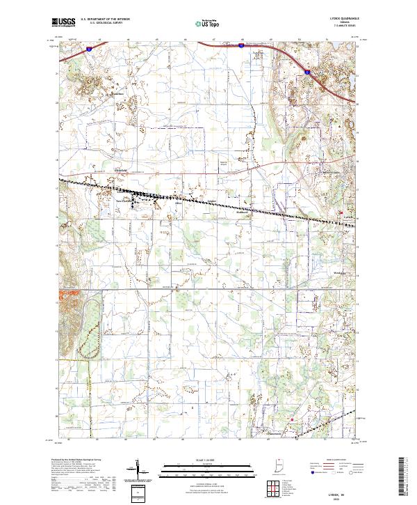 Lydick topographic map thumbnail