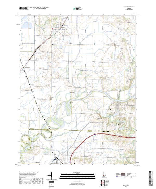 Lyons topographic map thumbnail
