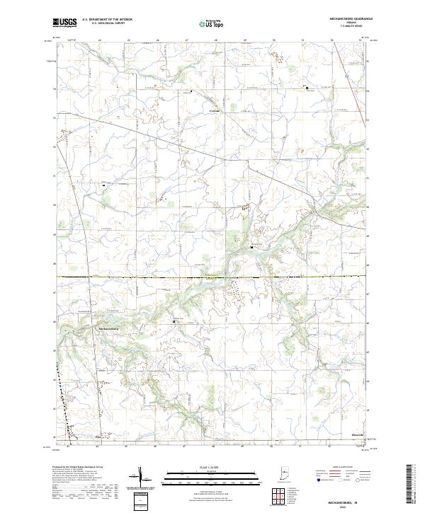 Mechanicsburg topographic map thumbnail
