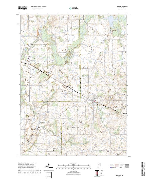 Mentone topographic map thumbnail