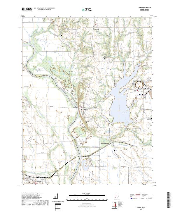 Merom topographic map thumbnail