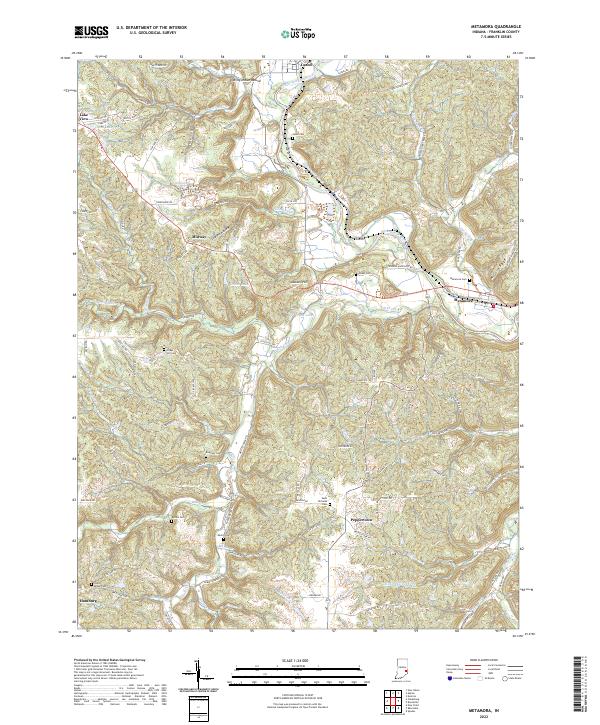 Metamora topographic map thumbnail
