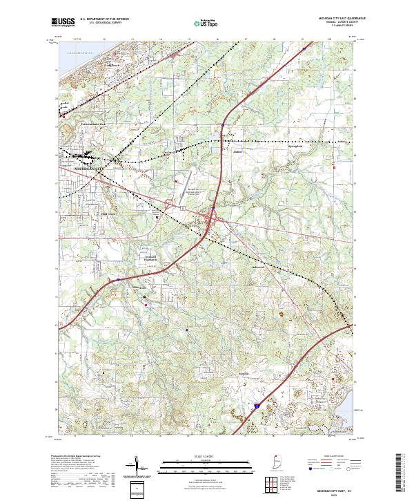 Michigan City East topographic map thumbnail