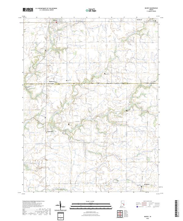 Milroy topographic map thumbnail