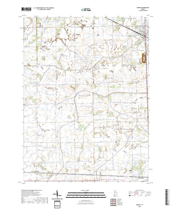 Monon topographic map thumbnail