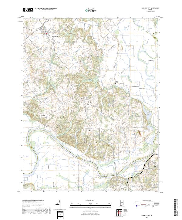 Monroe City topographic map thumbnail