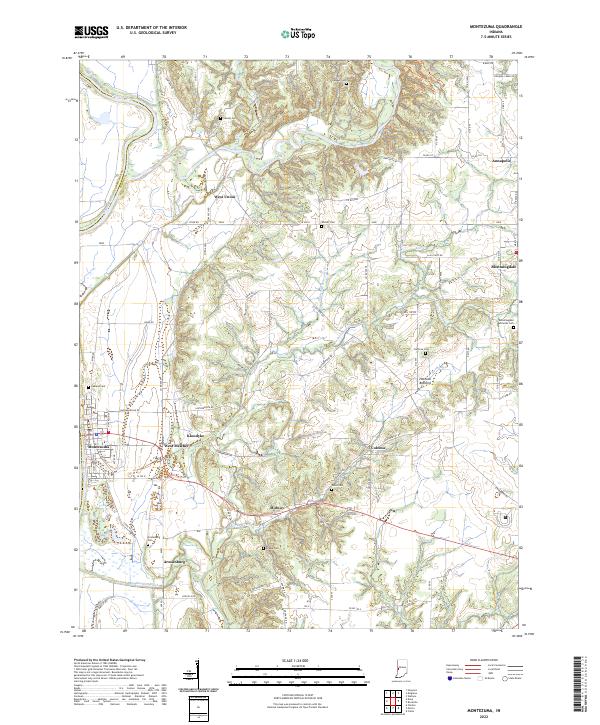Montezuma topographic map thumbnail