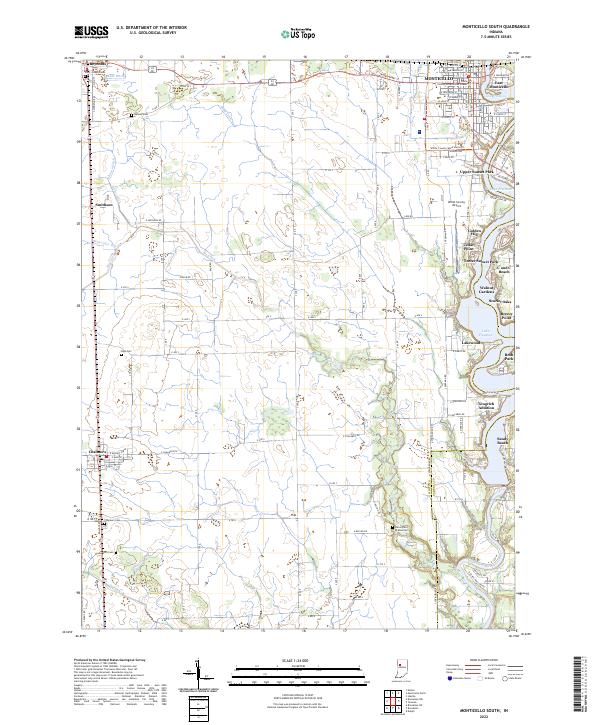 Monticello South topographic map thumbnail