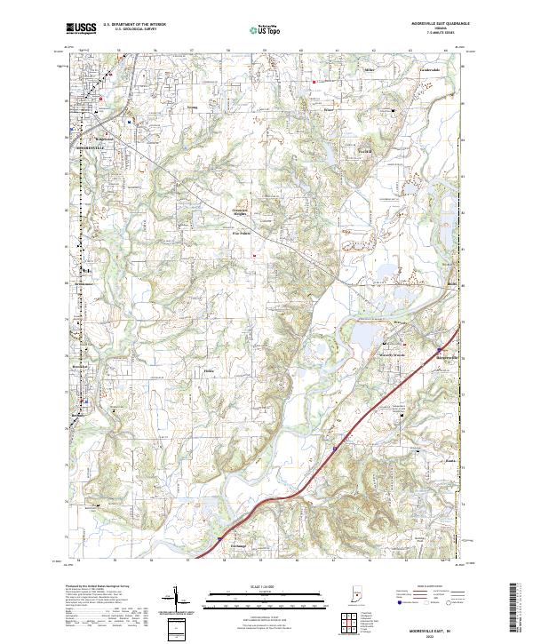 Mooresville East topographic map thumbnail