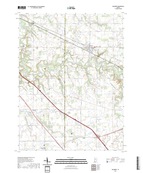 Mulberry topographic map thumbnail
