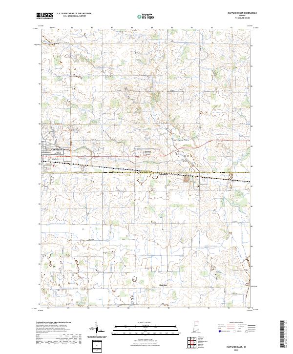 Nappanee East topographic map thumbnail