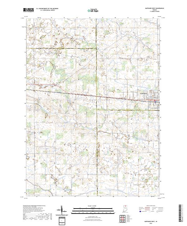 Nappanee West topographic map thumbnail
