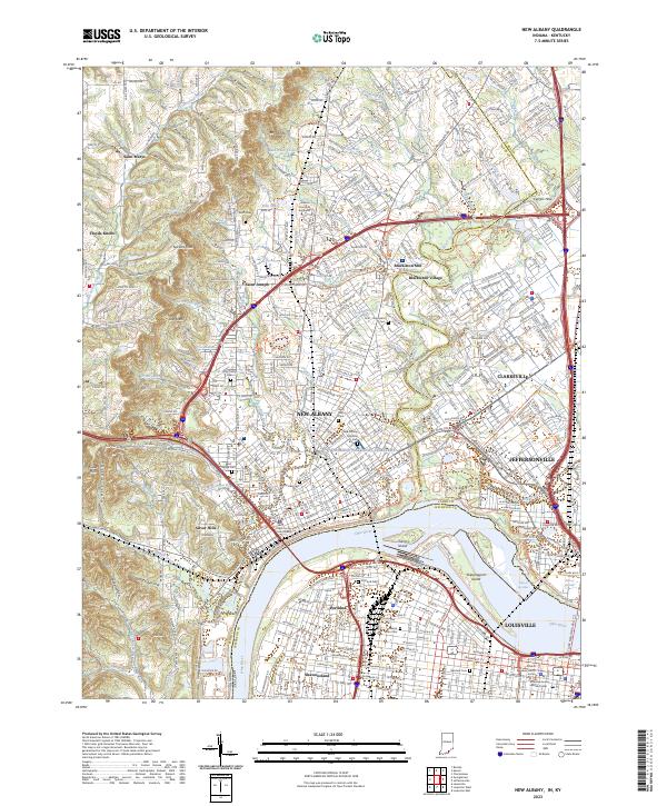 New Albany topographic map thumbnail