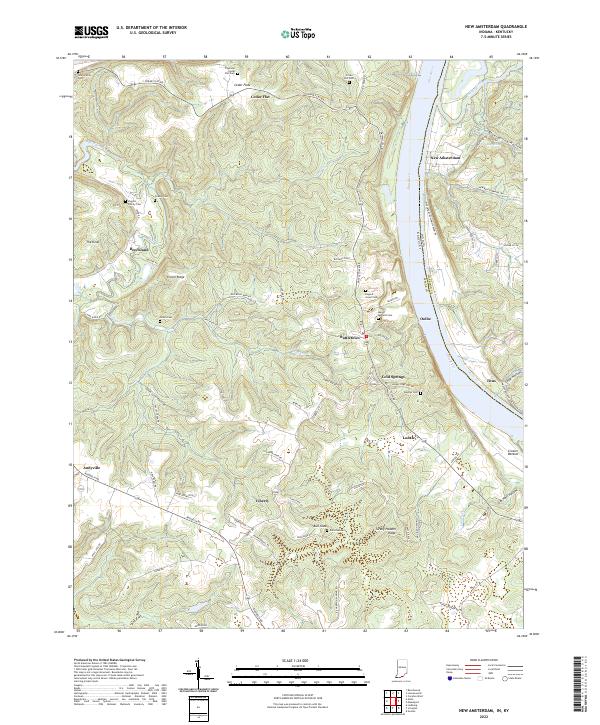 New Amsterdam topographic map thumbnail
