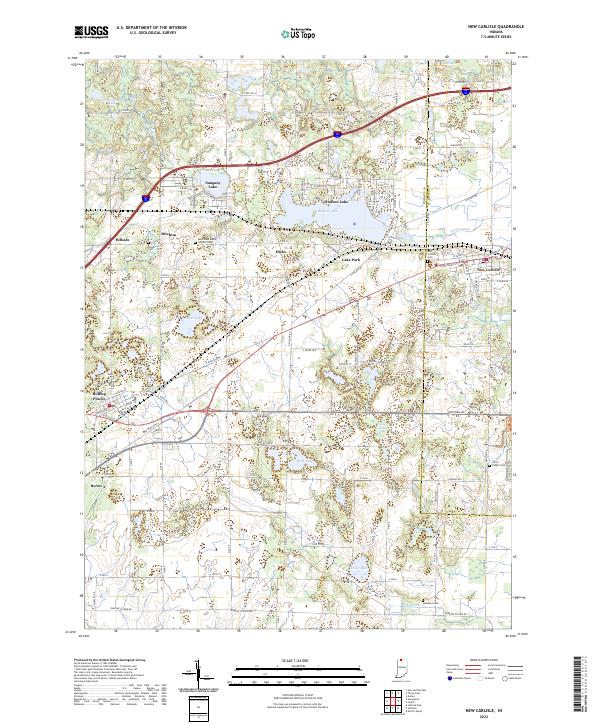 New Carlisle topographic map thumbnail