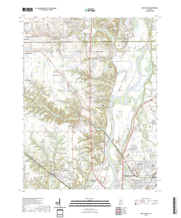 New Goshen topographic map thumbnail