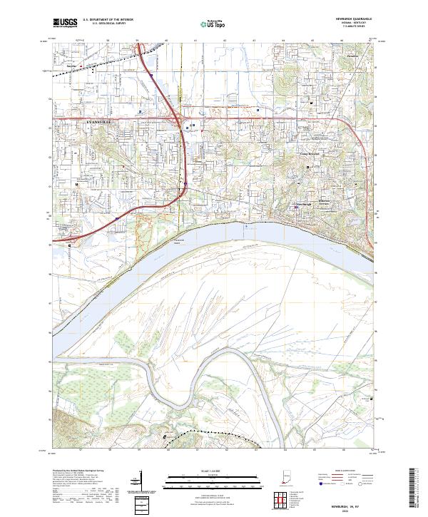 Newburgh topographic map thumbnail