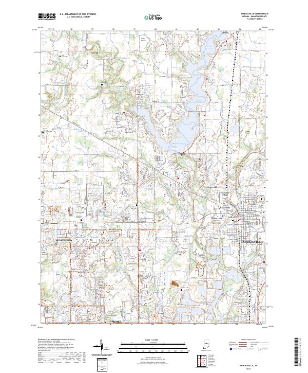 Noblesville topographic map thumbnail
