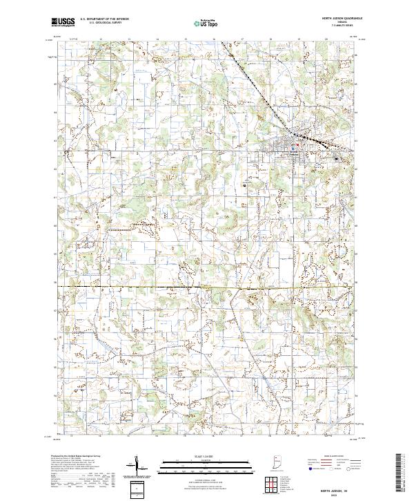 North Judson topographic map thumbnail