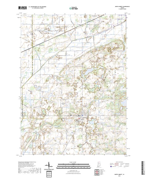 North Liberty topographic map thumbnail