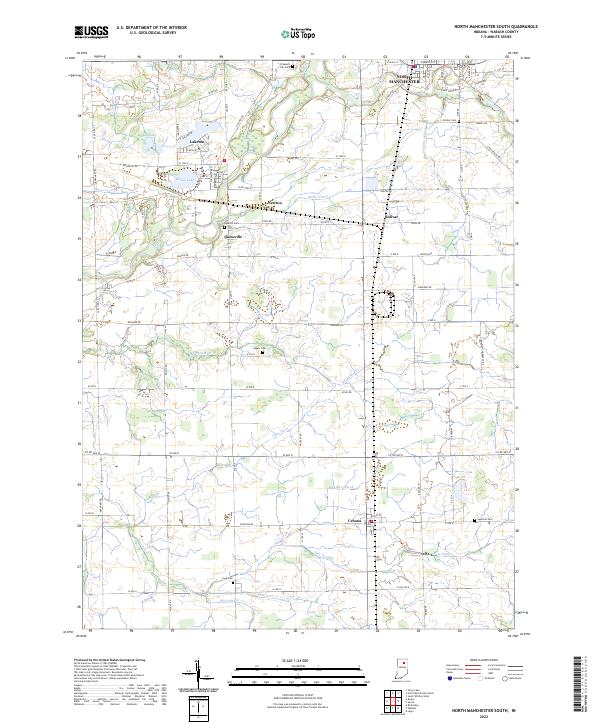 North Manchester South topographic map thumbnail