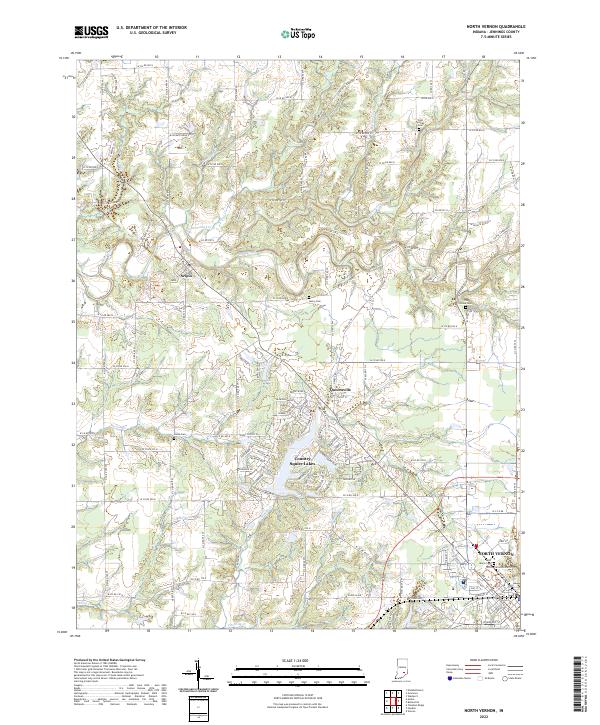 North Vernon topographic map thumbnail