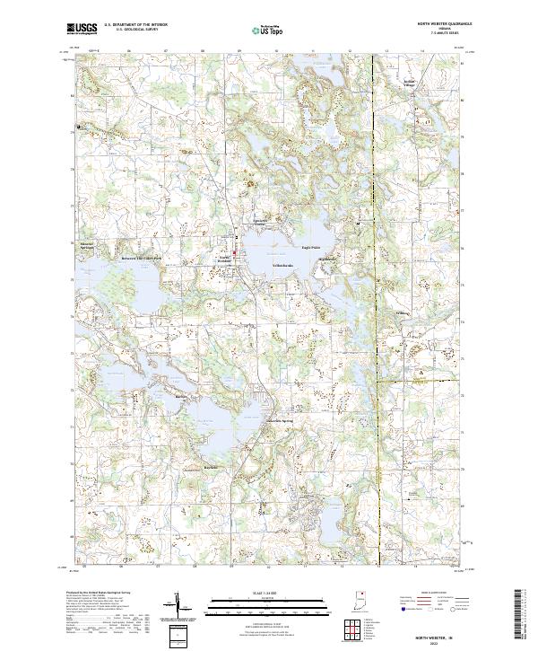 North Webster topographic map thumbnail