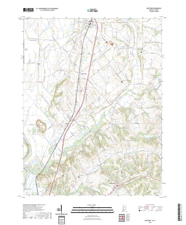Oaktown topographic map thumbnail