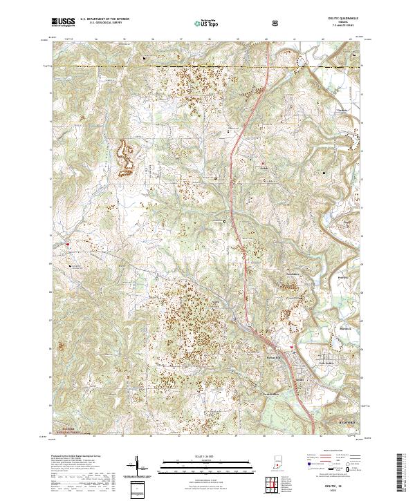 Oolitic topographic map thumbnail