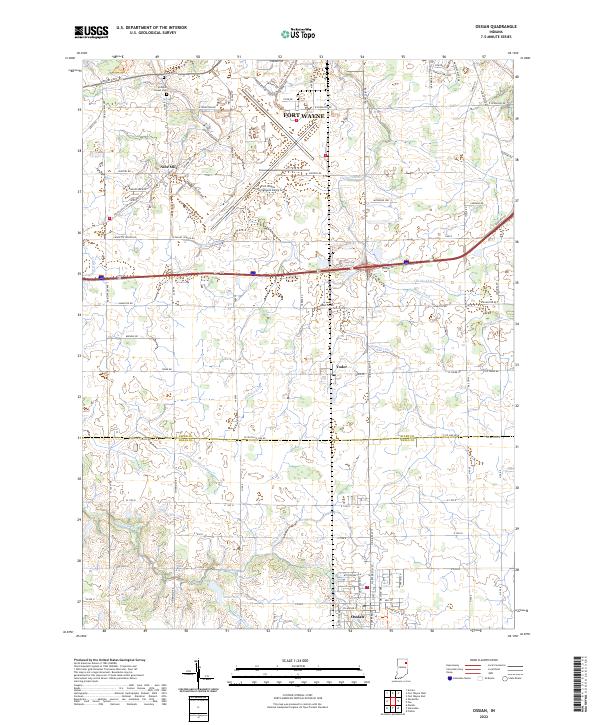 Ossian topographic map thumbnail