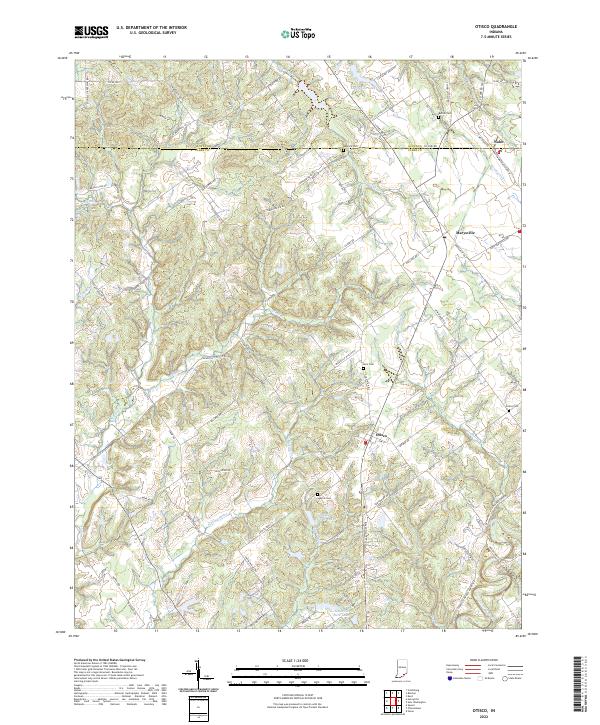 Otisco topographic map thumbnail